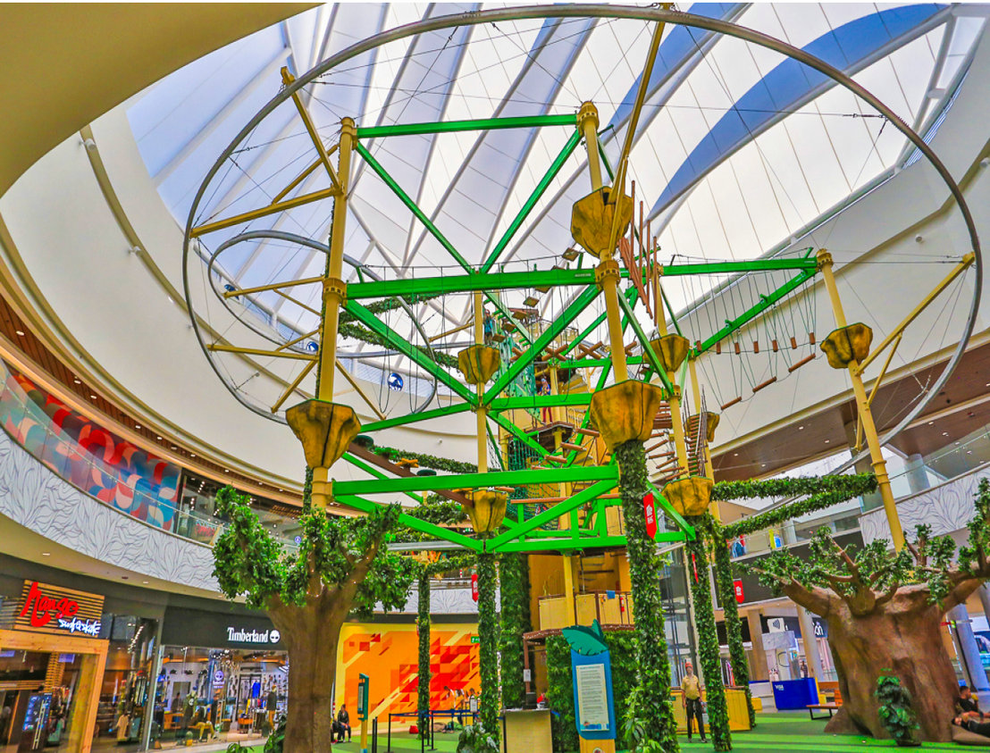 商場中庭室內(nèi)超級(jí)高空拓展塔